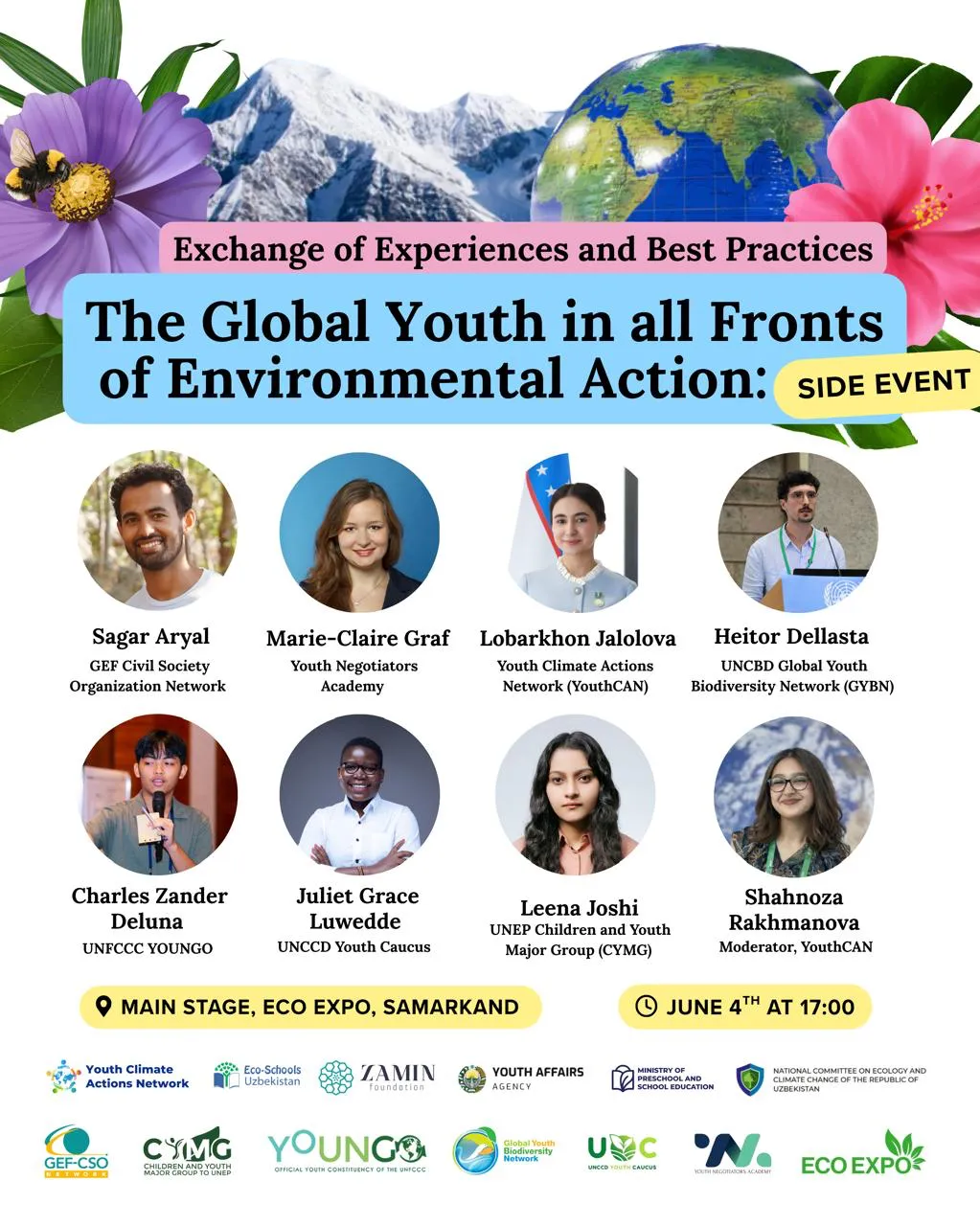 Youth across UN environmental frameworks are driving action as negotiators, advocates, and community leaders. This session at the 8th GEF Assembly and Eco Expo Central Asia 2026 shares youth best practices across GEF, UNEP, UNFCCC, UNCCD, and CBD, strengthening collaboration and amplifying youth voices in global environmental governance.